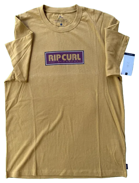 Playera Rip Curl Logo Rectangular Enmarcado